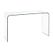 EGLEMTEK Consolle Tavolo da Salotto e Soggiorno in Vetro Temperato - Luxury Z-06 - Design Moderno e Curvo, Dimensioni 110 x 80 x 40 cm