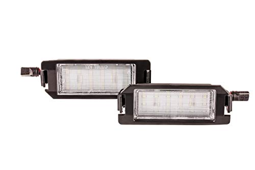 Lot de 2 feux de plaque minéralogique LED SMD Blanc (032111H)