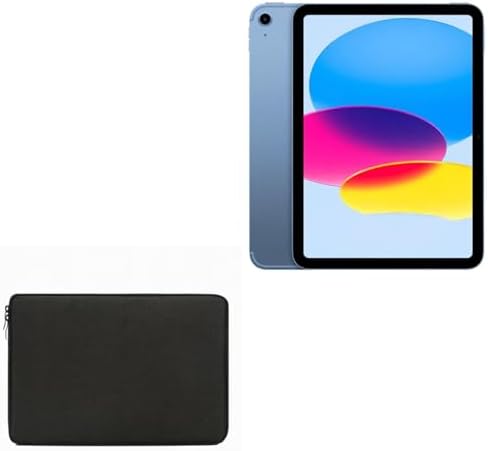 BoxWave Case Compatible with Apple iPad (A16) - QuickZip PlushSuit, Dual Zipper Sleeve Pouch Case with Soft Interior - Jet Black image 4