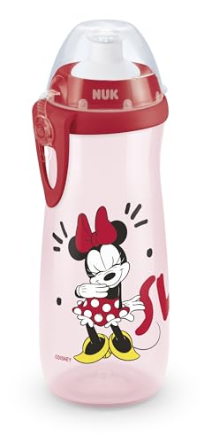 NUK Sports Cup Tasse apprentissage | À partir de 24M | 450 ml | Bec verseur antifuite avec poussoir souple facile à ouvrir & à fermer | Avec clip et...