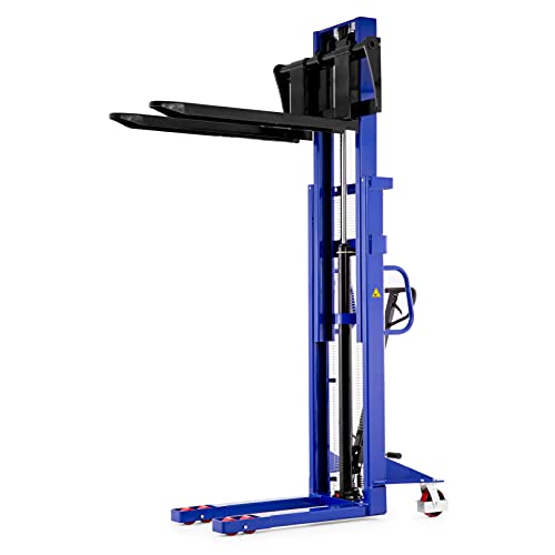 Pallit Gerbeur Flex - Chariot Gerbeur Manuel, Fourches Réglables, Hauteur de Levage 2500 mm,...
