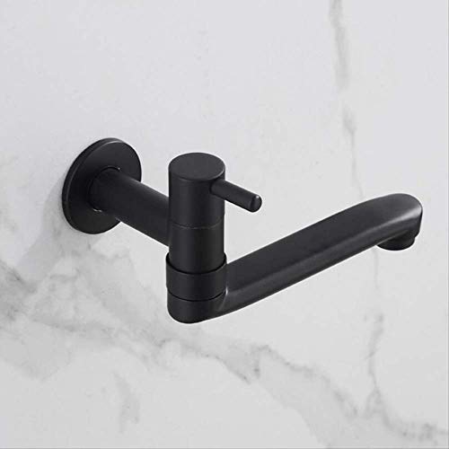 Robinet de cuisine mural noir mat pour optimiser l'espace d'eau - 2