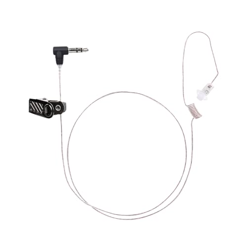 BANDARICOMM 3.5mm Police Listen Only Eapiece Covert High Definition Tubeless Listen Only Earpiece for Military Security and Law Enforcement Use