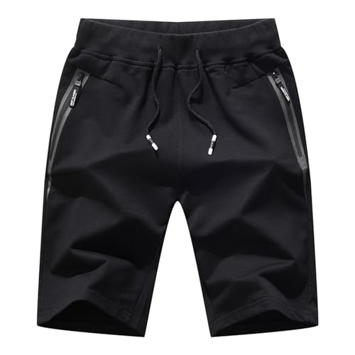 Boy's Fashion Shorts Casual Summer Stretch Fit Elastic Waist Shorts with Zipper Pockets