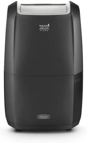 De'Longhi Tasciugo AriaDry Multi -2 en 1 Deshumidificador Doméstico Portátil y Purificador de Aire, Extracción de Humedad 21L/Día, Secadora, Antimoho, Wi-Fi y Alexa, Pantalla LCD, Gris (DDSX220WFA)