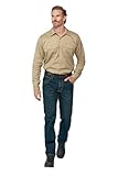 Bulwark Men's Flame Resistant 7 oz Cotton Work Shirt with Sleeve Vent, Khaki X-Large