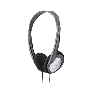 Panasonic RP-HT030E-S Leichter Kopfhörer, faltbarer On-Ear Kopfhörer, reisefreundliches Design, 1,2 m Kabel, XBS, 3,5-mm-Klinkenstecker, Silber