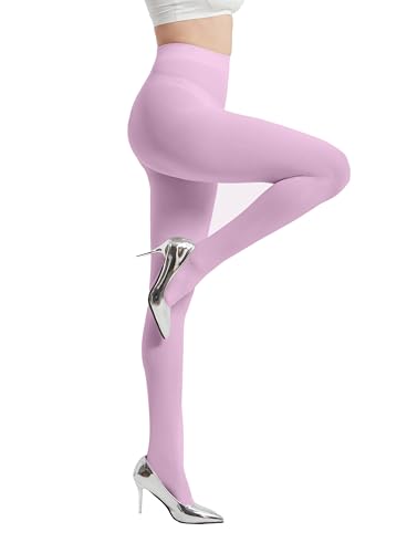 Image of 80D Semi Opaque Tights for Women Stretchable High Waist Womens Stockings Soft Pantyhose with 20+ Colors