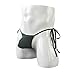 Extlps Mens Translucent Ice Silk Thong Adjustable G-Strings Underwear BK Black