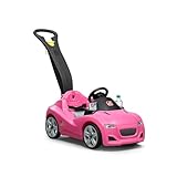 Step2 Whisper Ride Cruiser Kids Push Car, Ride On Toy, Stroller Substitute, Includes Seat Belt & Horn, Made of Durable Plastic, Max Weight 50 lbs., For Toddlers 1.5-4 Years Old, Pink