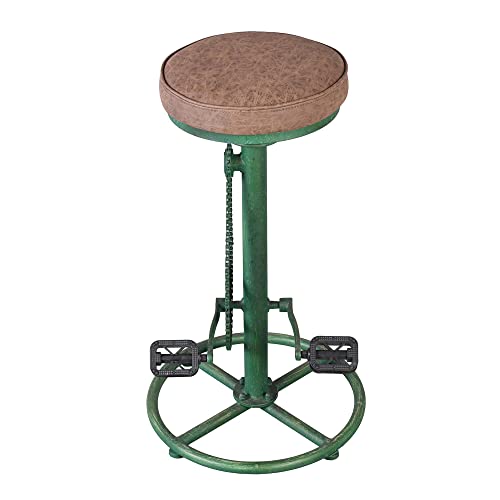 Vintage Industrial Bicycle Wheel Bar Stool Set of 2 for DIY Enthusiast