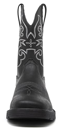 Canyon Trails Mens Square Toe Embroidered Durable Western Work Rodeo Cowboy Boots #TOP3