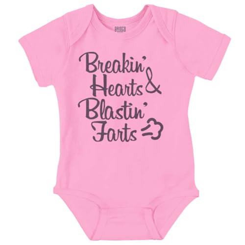 Image of Breakin Hearts Blastin Funny Silly Baby Romper Boys or Girls
