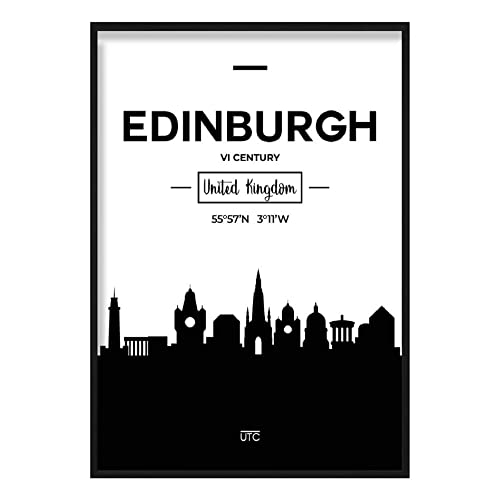 Artze Wall Art Edimburgo, Escocia, Skyline Cityscape, impresión, tamaño A4 Cover