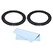 PATIKIL 77mm-58mm Metal Step Down Ring with Cleaning Cloth, 2 Pack Camera Lens Filter Adapter Ring Aluminum Filter Adapter Ring for Camera Lenses Hood, Black