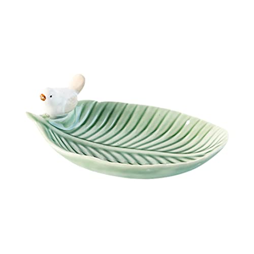 Koonafy Plateau à Bijoux Céramique Jewelry Tray per Collier Bracelet Boucles D'oreilles Anneau Rangement des Aaccessoires Cuisine Chambre Ttable Cover