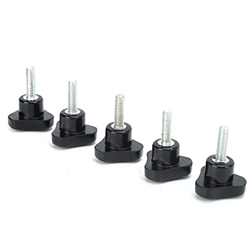 Pernos De Perilla, Tuerca De Perilla Giratoria Con Empuñadura Manual, Perno De Perilla Anticorrosión De Plástico De Ingeniería Negro Con 5 Piezas Para Tornos(m6 * 32 * 20) Cover