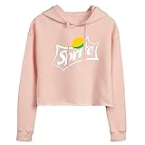 HYBRID APPAREL - Coca-Cola Sprite Costume - Women's Cropped Pullover Hoodie - Size Large Blush