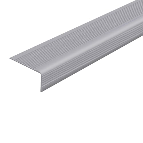 10M階段エッジプロテクター、PVC階段ノーズステップコーナーガード屋内屋外タイル木材金属用6 x 3cm(Gray)