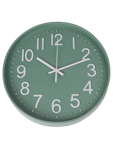 Hosrivae Reloj de pared silencioso con números 3D con números 3D de alta transparencia. Reloj de pared silencioso para oficina (12 pulgadas), cuarzo sin tictac, marco ABS para cristal transparente