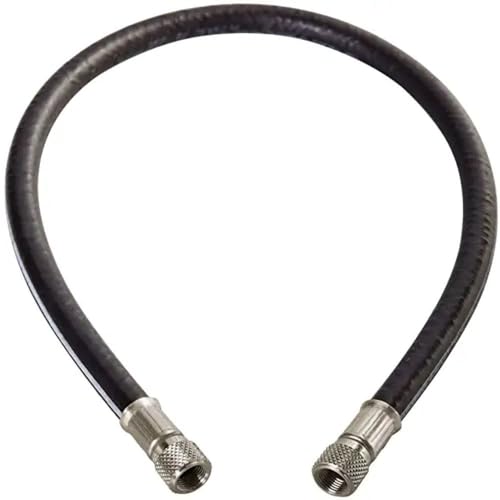Image of CPS HV5Z 5 ft. Vacuum and Charging Hose - Black with 3 /8 in. Chrome Fittings, All-Weather Flexibility, Meets SAE J2196 Standards