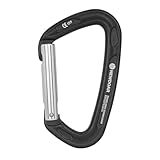 NewDoar Paquete de 2 extractos rápidos de aluminio ultraligero, juego de dibujo rápido ligero para escalada en roca con nariz de cerradura para equipo de escalada alpino para deportes profesionales y