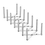Qobobo Topfdeckelhalter Verstellbarer Deckelhalter Küche für bis zu 6 Deckel Tellerständer Pfannenhalter Schneidebrett Edelstahl Halter Topfdeckel Pfannen Deckel Organizer Schublade