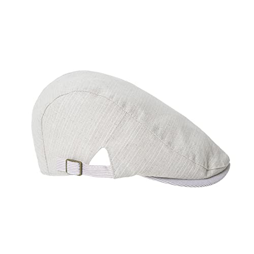 Withmoons Men Newsboy Hat Cotton Irish Cabbie Gatsby Hunting Cap Yz30101 (Ivory) #TOP2