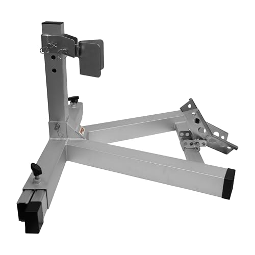Image of Extreme Max 5001.5975 Pro Series Aluminum Lightweight Heavy-Duty No Drill Adjustable Motorcycle Wheel Chock for Trailer, Garage, or Truck - Fits Tires 15 inch to 22 inch