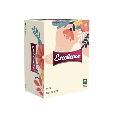 Excellence Pocket Tissue 10 Sheets x 3-Ply - Box of 18