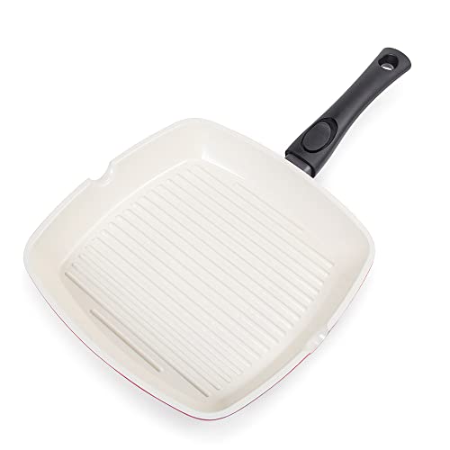 Grill Pan Revestimento Cerâmico Vermelho 28 Cm Le Cook