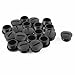 Tool parts 20pcs PG11 Black Nylon Round Blanking Cap End Threaded M18 x 8mm