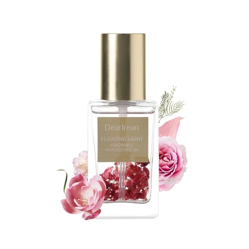 Dear Irean Fragrance Hair Oil, Deep Nourishment for Dry & Damaged Hair and Anti Frizz, Keep Shining and Smooth with Spa-level Hair Care (1.35 Oz, Floating Light- Rose)