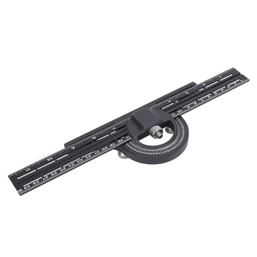 Regla de ángulo combinada de 300 mm de aleación de aluminio miniatura 6