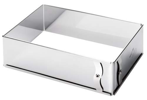 Lares - Backform/Backrahmen - aus rostfreiem Edelstahl - eckig, mit Klemmung zum fixieren - verstellbare Größe - Made in Germany