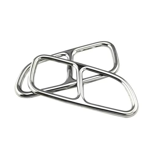 Coque de tuyau d'échappement Mercedes CLA W117 2013-2016 en finition argentée