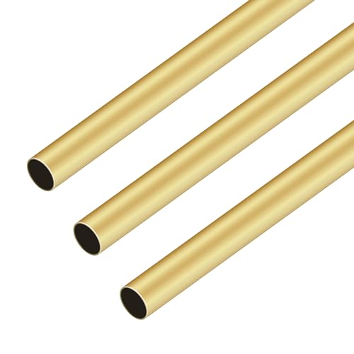 iMeistek - 3 tubos de latón, 10 mm de diámetro exterior x 0,3 mm de grosor de pared de 300 mm de longitud, tubo de metal para manualidades