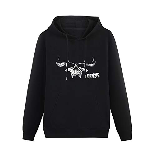 Men's Danzig Punk Band Graphic Hoodies Long Sleeve Pullover Loose Hoody Sweatershirt Black XL Cover