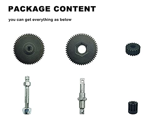 Hoplex Rc Transmission Gear Set Heavy Duty Steel Gearbox Gear With Shaft And Motor Gear For Axial Scx24 1/24 Rc Model Crawler Truck Car #TOP5