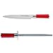 Produktbild Dick Red Spirit langes Tranchiermesser 21 cm Set mit rundem Standardzug Wetzstahl 25 cm