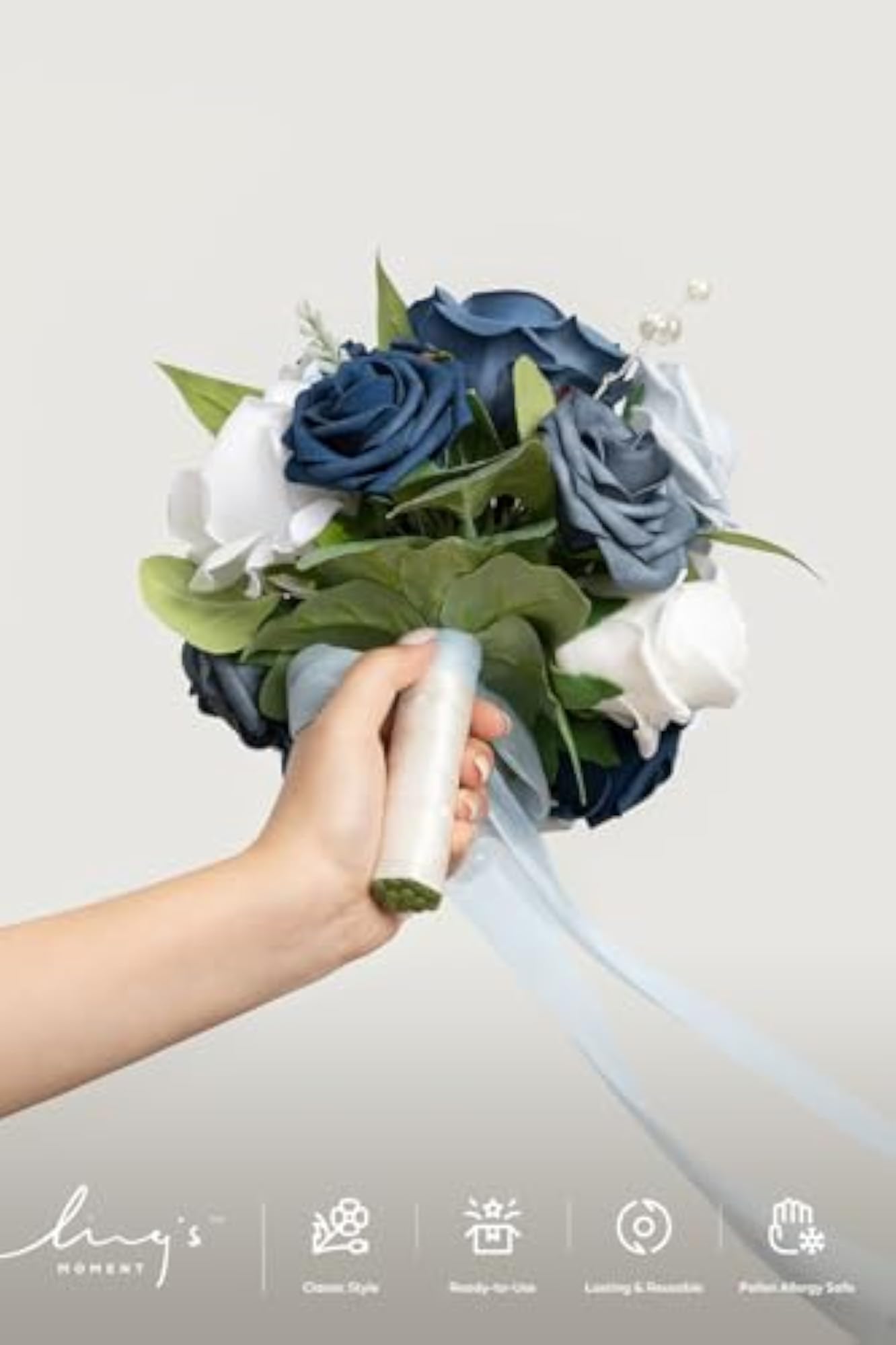7" Artificial Wedding Bouquets for Bride and Bridesmaid