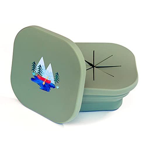 Austin Baby Co Silicone Collapsible Snack Bowl – Reusable Snack Container With Two Specialized Lids – Bpa Free, Dishwasher Safe And Leakproof For Toddlers & Babies #TOP8