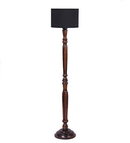 Image of Devansh Lack Cotton Wooden Floor lamp