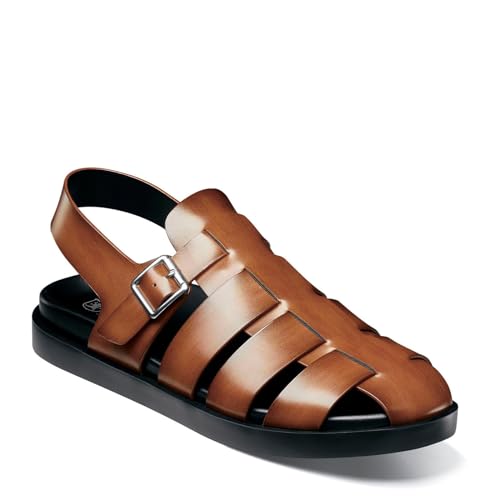 STACY ADAMS Men's Montego Slingback Buckle Sandal Flat