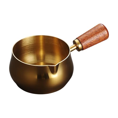 Soup Warmer Pots ? 2.75 Inch Sauce Pan | Stainless Steel Pot - Mini Milk Warmer with Pour Spout & Handle for Butter Ketchup ? 18