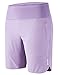YAWHO Damen Sporthose Kurz Laufshorts Sweatshorts Sport Kurze Hose Sommer Schnell Trocknend High Waist Fitness Running Gym mit Reißverschlusstasche (80887 Violet, M)