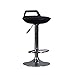 Gcxjbd Sgabello Bar PVC Sgabelli Bar Plastica Sgabelli for Cucina Moderni Senza Braccioli con Schienale Sgabello Girevole (Color : Black, Size : 20-40cm)