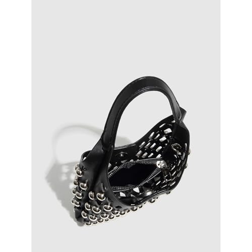 Women's Punk Y2K Studded Bag PU Leather Crossbody Mini Purse Handbag 2025 Daily Hollowed-out Handbag4