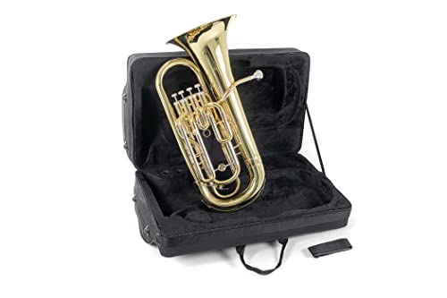 Roy Benson Bb-Euphonium EP-303 (Professionelles Blasinstrument, mit Goldmessing Mundrohr, Neusilber Außenzüge, Edelstahl Ventile, mit komfortablem Formetui)