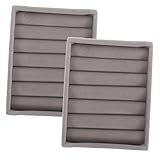 Photo Gallery dikaca 2 pezzi vassoio in grigio organizer gioielli compatto per viaggio e casa contenitore versatile per orecchini e accessori design con scomparti raffinati e ampia capacità Photo Gallery dikaca 2 pezzi vassoio in grigio organizer gioielli compatto per viaggio e casa contenitore versatile per orecchini e accessori design con scomparti raffinati e ampia capacità